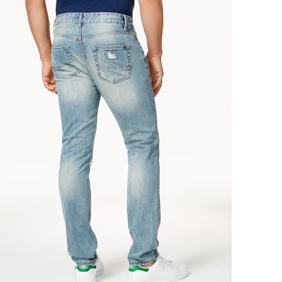 Men’s Vintage Wash Distressed American Rag Jeans - Picture 2 of 6